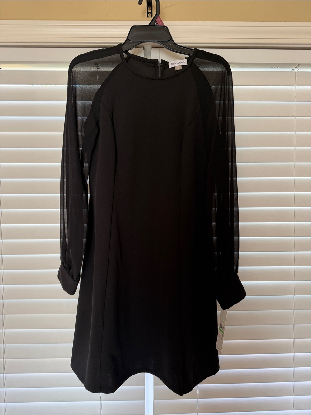 Calvin Klein Black Long Sleeve Shift Dress